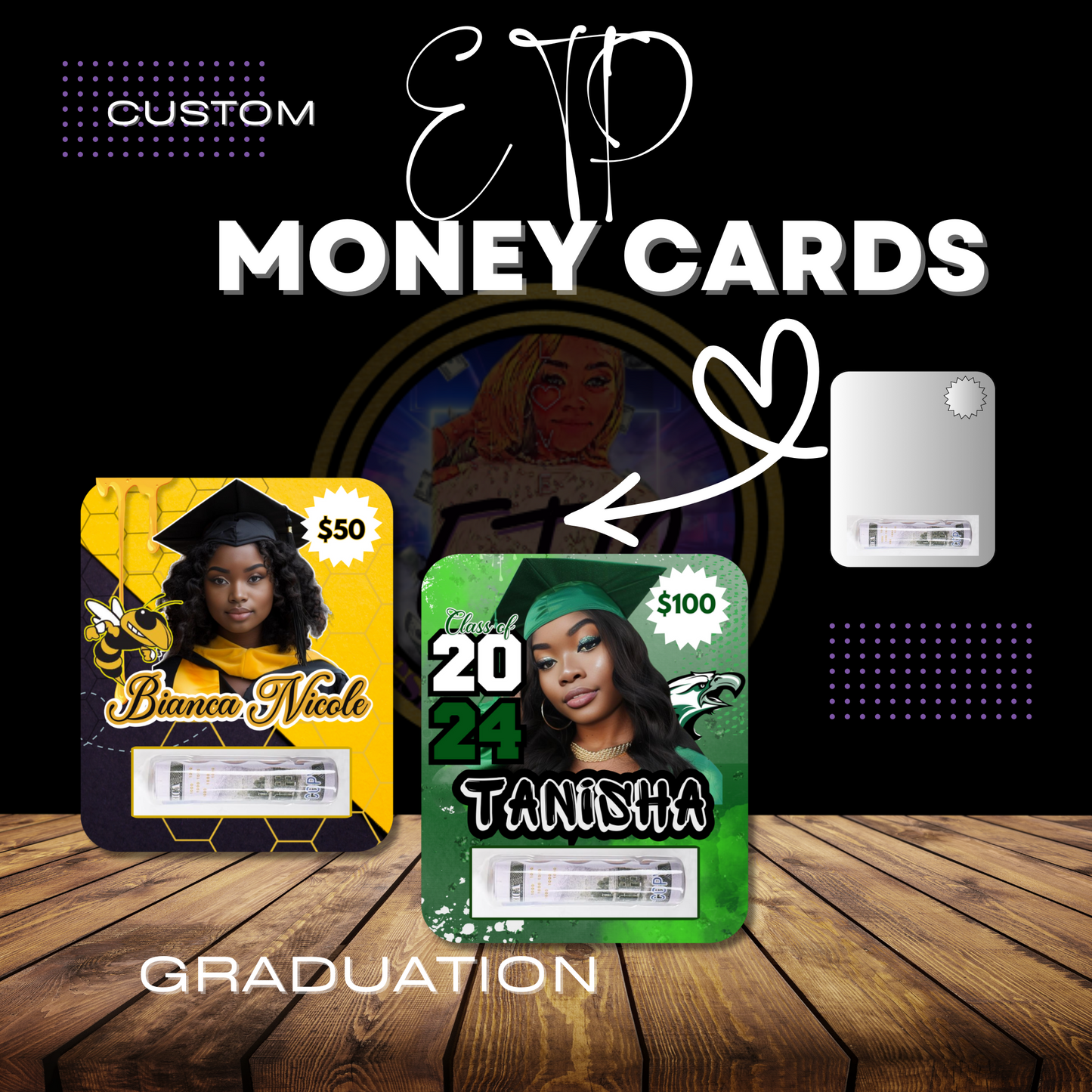 Custom Graduation Money Gift Card by Marvy