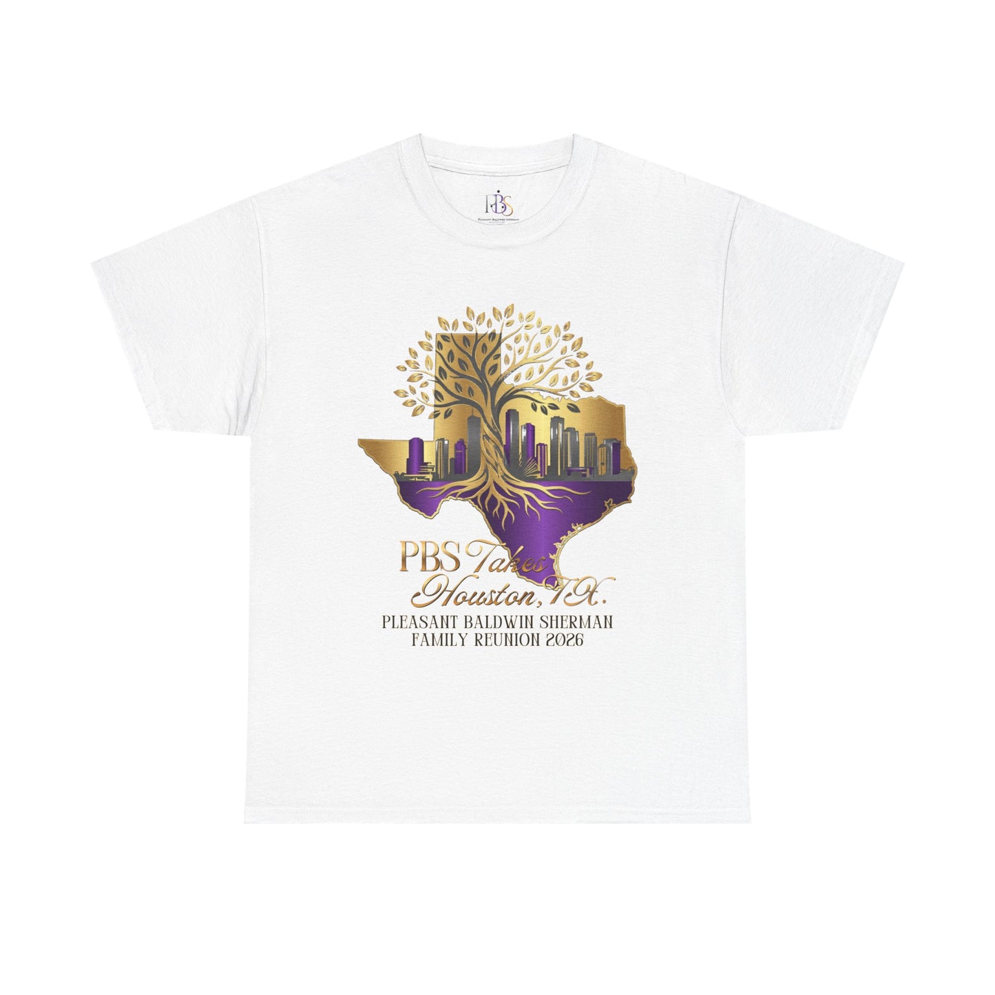 Texas Family Reunion Tee — Houston Skyline & Tree of Roots (PBS Family Reunion 2026)