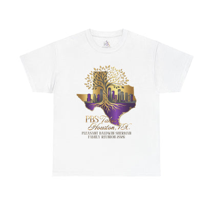 Texas Family Reunion Tee — Houston Skyline & Tree of Roots (PBS Family Reunion 2026)
