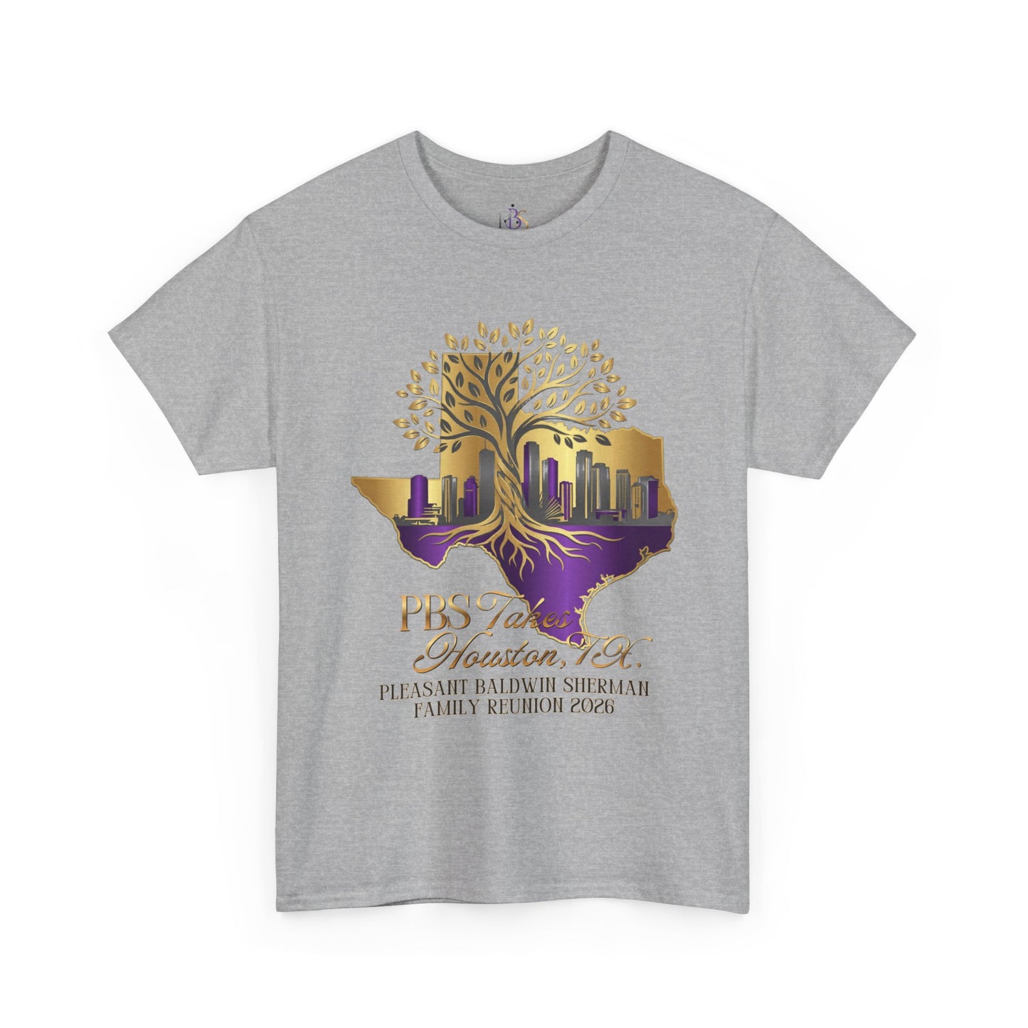 Texas Family Reunion Tee — Houston Skyline & Tree of Roots (PBS Family Reunion 2026)
