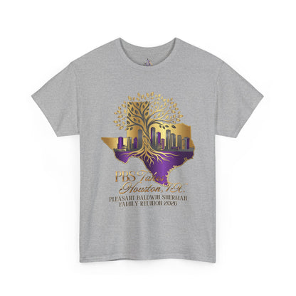 Texas Family Reunion Tee — Houston Skyline & Tree of Roots (PBS Family Reunion 2026)