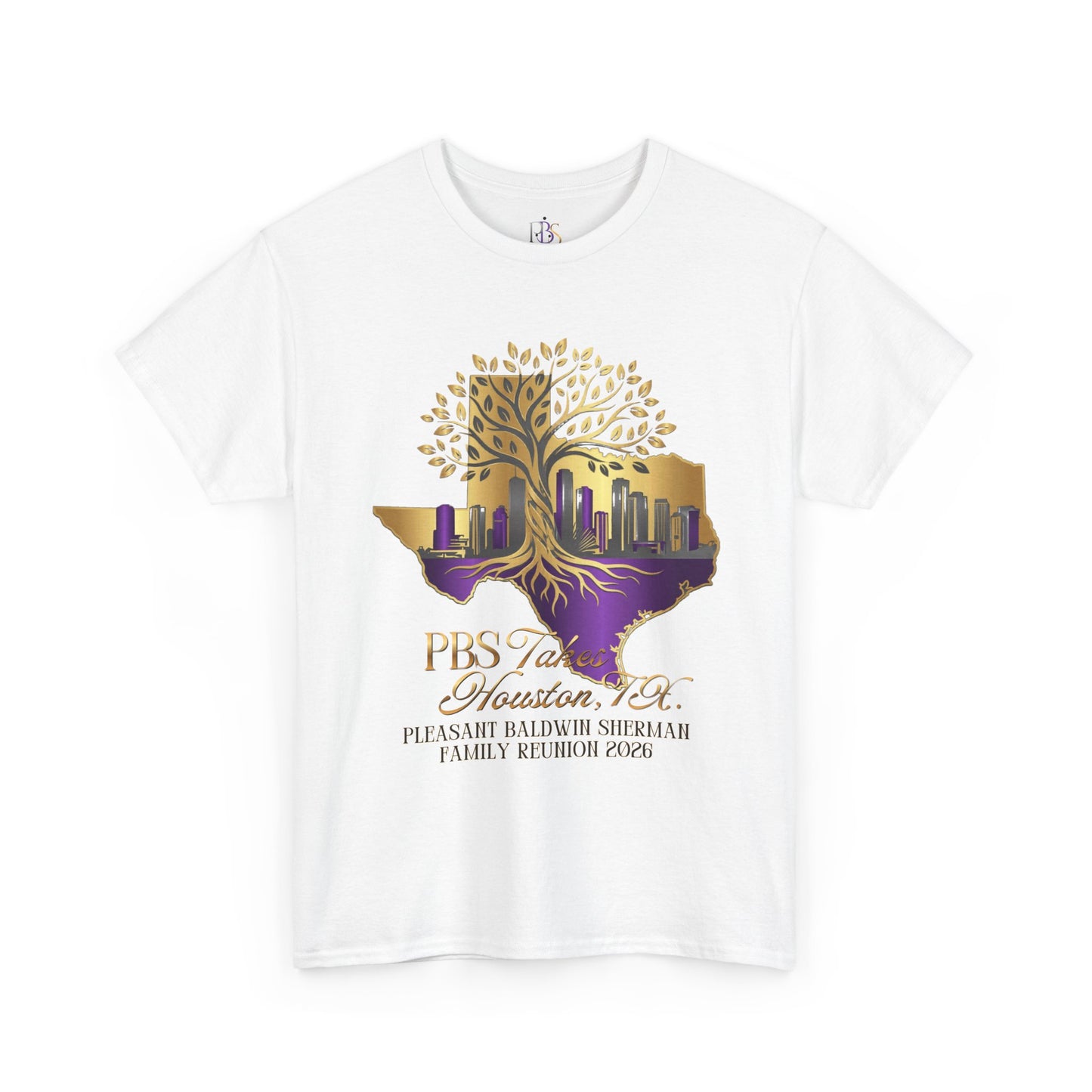 Texas Family Reunion Tee — Houston Skyline & Tree of Roots (PBS Family Reunion 2026)