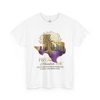 Texas Family Reunion Tee — Houston Skyline & Tree of Roots (PBS Family Reunion 2026)