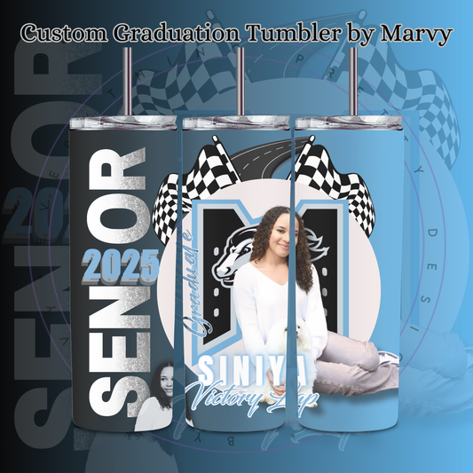 Custom Graduation Tumbler-Last Lap