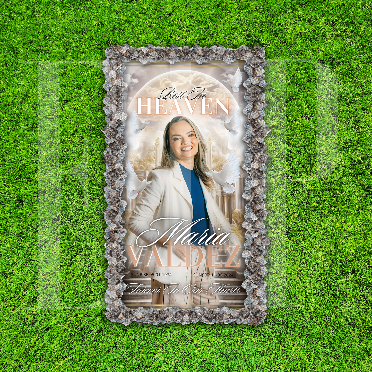 Custom Memorial Grave Blanket