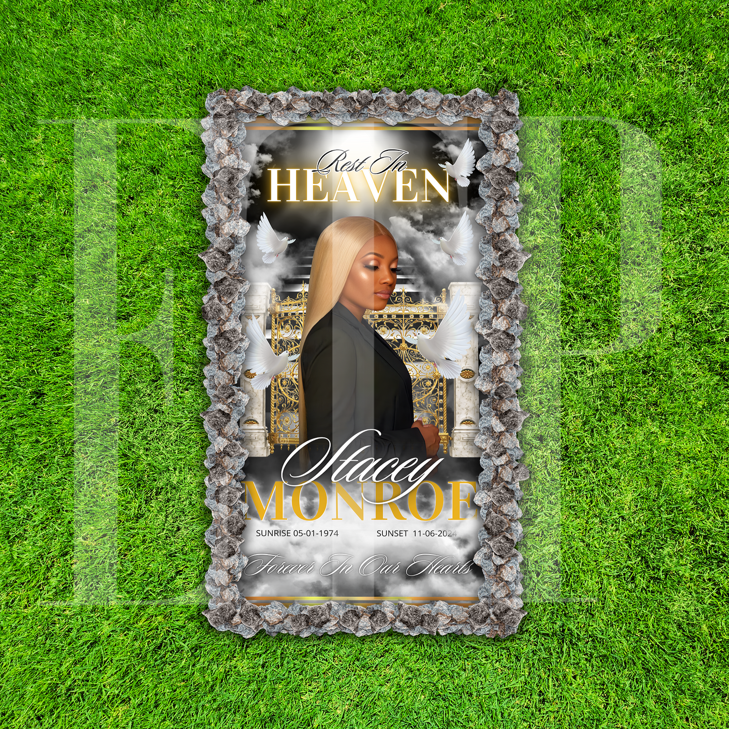 Custom Memorial Grave Blanket