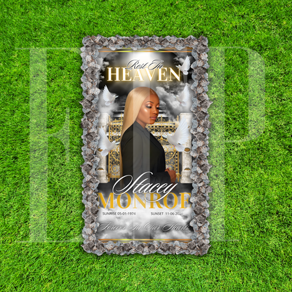 Custom Memorial Grave Blanket