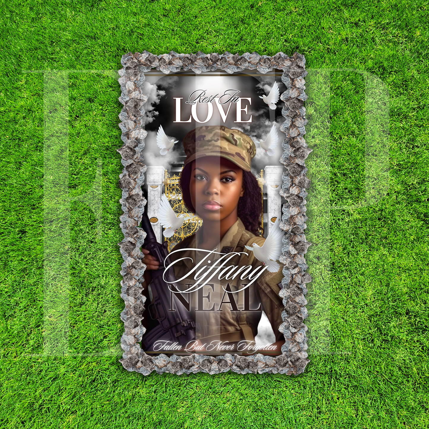 Custom Memorial Grave Blanket