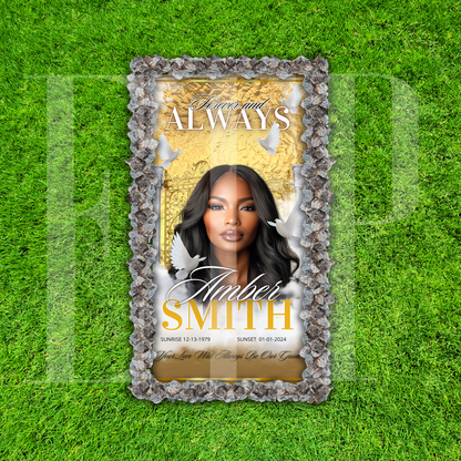 Custom Memorial Grave Blanket
