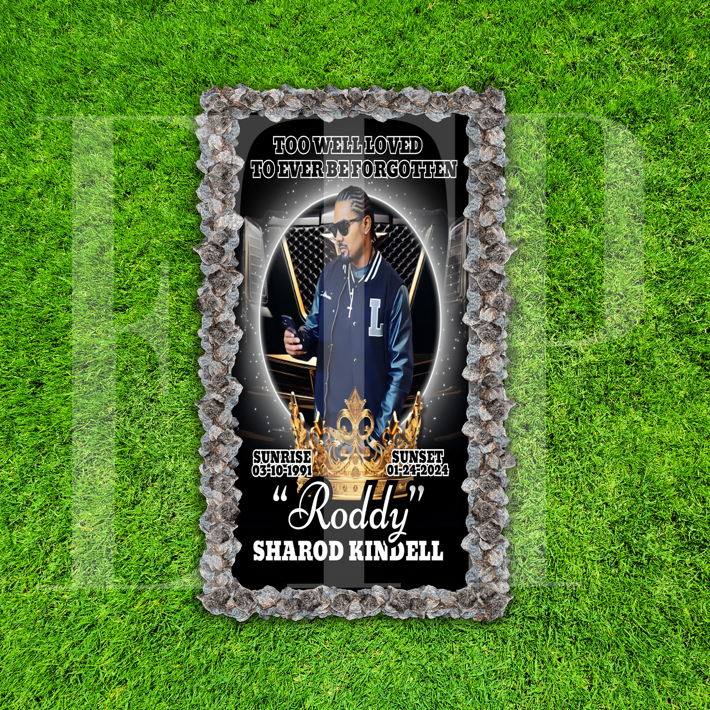 Custom Memorial Grave Blanket