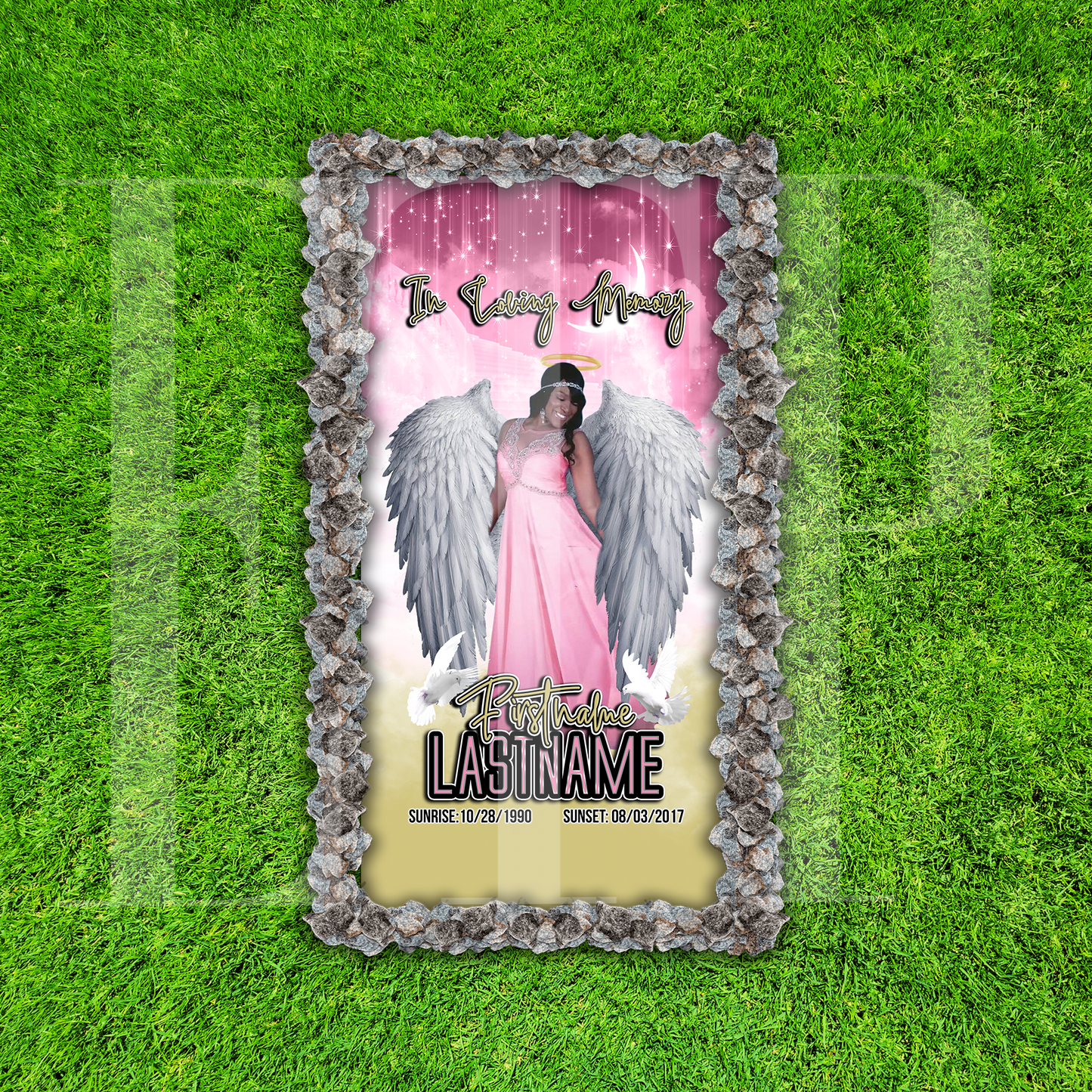 Custom Memorial Grave Blanket